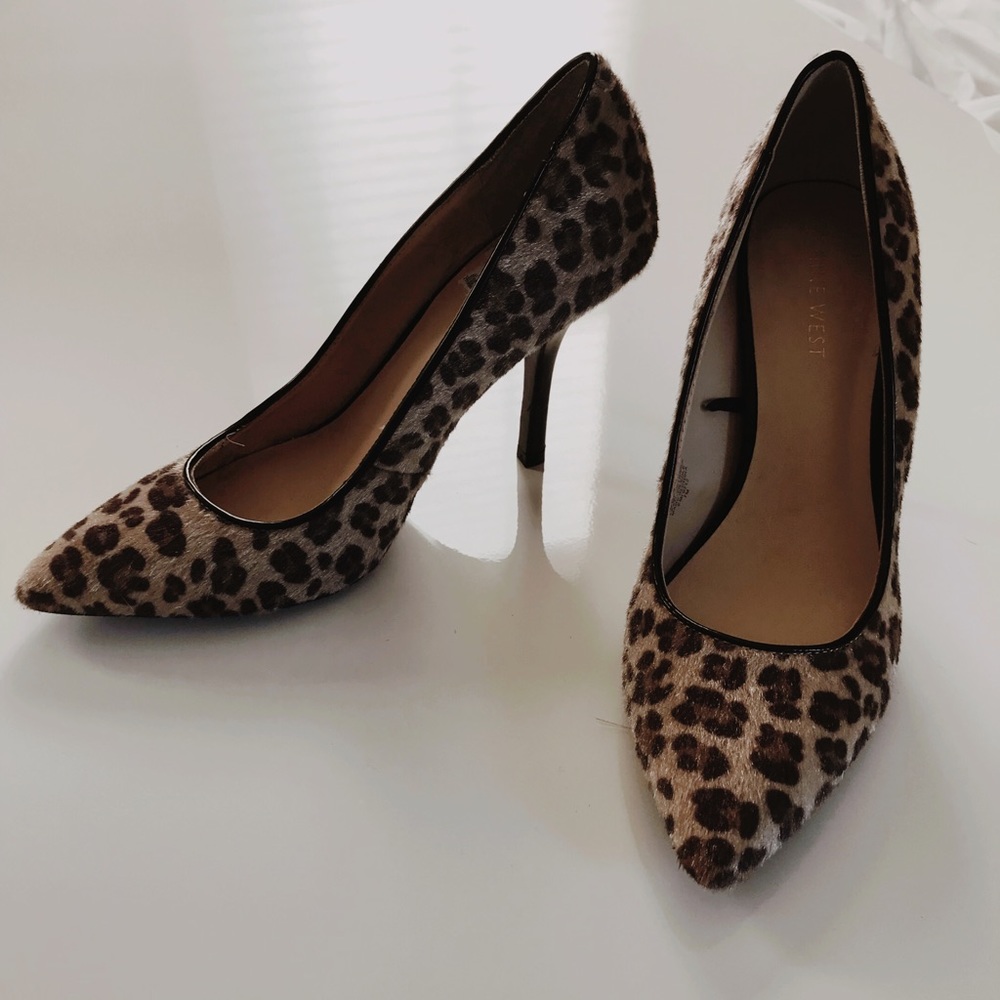 Nine West Leopard Print Heels Size 7